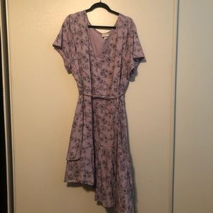 Ava & Viv Purple Floral Plus Size Dress 4X